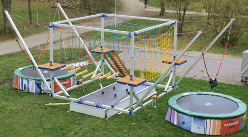 Kinder Hochseilgarten Bungeetrampolin