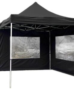 Leichtbauzelt schwarz