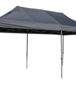 Leichtbauzelt Schwarz 6x3 Offen