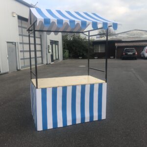 Marktstand Blau Weiss